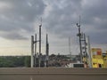 GSM transmitters on a roof of the people residents building