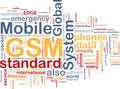 GSM word cloud Royalty Free Stock Photo