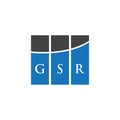GSR letter logo design on WHITE background. GSR creative initials letter logo concept. GSR letter design