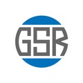 GSR letter logo design on white background. GSR creative initials circle logo concept. GSR letter design