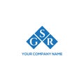 GSR letter logo design on white background. GSR creative initials letter logo concept. GSR letter design.GSR letter logo design on