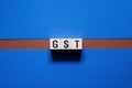 GST - Good and Services Tax word concept Royalty Free Stock Photo