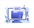 GST goods services tax. Tax Form Documents. Indirect tax on the supply. Royalty Free Stock Photo