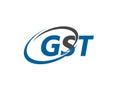 GST letter creative modern elegant logo design Royalty Free Stock Photo