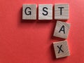 GST and Tax, creative concept Royalty Free Stock Photo