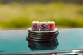 gst written and coins