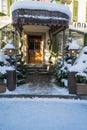 Chalet entrance in Gstaad village