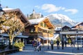 Gstaad , village in the German-speaking section of the Canton of Bern in southwestern Switzerla Royalty Free Stock Photo