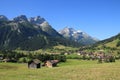 Gsteig Bei Gstaad and mountains. Schluchhore and Oldehore