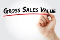 GSV - Gross Sales Value acronym, business concept text Royalty Free Stock Photo