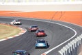GT3 category competition cars running on the Ricardo Tormo circuit in Cheste, Valencia, Spain