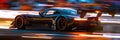 GT3 Super car racing on the circuit track while driving at high speed AIG44 Royalty Free Stock Photo