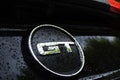 GT under rain with water drops Royalty Free Stock Photo