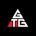 GTG triangle letter logo design with triangle shape. GTG triangle logo design monogram. GTG triangle vector logo template with red Royalty Free Stock Photo