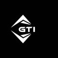 GTI abstract technology logo design on Black background. GTI creative initials letter logo concept