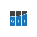 GTI letter logo design on WHITE background. GTI creative initials letter logo concept. GTI letter design.GTI letter logo design on