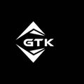 GTK abstract technology logo design on Black background. GTK creative initials letter logo concept Royalty Free Stock Photo