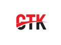 GTK Letter Initial Logo Design Vector Illustration Royalty Free Stock Photo