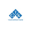 GTK letter logo design on white background. GTK creative initials letter logo concept. GTK letter design Royalty Free Stock Photo