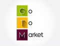 GTM - Go To Market acronym, business concept background Royalty Free Stock Photo