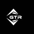 GTR abstract technology logo design on Black background. GTR creative initials letter logo concept Royalty Free Stock Photo