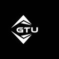GTU abstract technology logo design on Black background. GTU creative initials letter logo concept Royalty Free Stock Photo