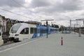 GTW spurt diesel locatl commuter train operated by Arriva at station Zwolle