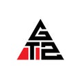 GTZ triangle letter logo design with triangle shape. GTZ triangle logo design monogram. GTZ triangle vector logo template with red Royalty Free Stock Photo