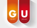 GU - Genitourinary acronym, concept background