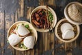 Gua bao buns with pork Royalty Free Stock Photo