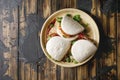 Gua bao buns with pork Royalty Free Stock Photo