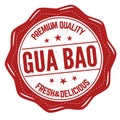 Gua bao grunge rubber stamp