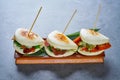 Gua bao meat and chicken asian food Royalty Free Stock Photo