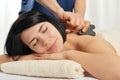 Gua sha acupuncture treatment Royalty Free Stock Photo