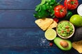 Guacamole bowl with ingredients