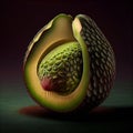 Guacamole food composition with ingredients. Illustration Royalty Free Stock Photo