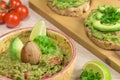 Guacamole - homemade dish with avocado