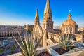 Guadalajara, Jalisc, Mexico-20 April, 2018: Central Landmark Cathedral Cathedral of the Assumption of Our Lady located on the Royalty Free Stock Photo