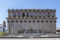 Guadalajara, Jalisco Mexico. February 4, 2023. Plaza Fundadores in the historic center with rear wall of Degollado Theater