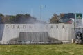 Guadalajara, Jalisco Mexico. January 8, 2023, Inscription: Guadalajara at the fountain in Glorieta Minerva