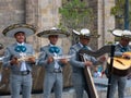 Guadalajara Jalisco, Mexico - July 14, 2021: traditional mariachi music group playing in the center of the city of guadalajara