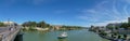 Guadalquivir River in Seville, Spain . Panoramic view