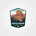 Guadalupe mountains sticker patch logo vector symbol illustration design Royalty Free Stock Photo