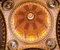 Guadalupita Church Interior Pink Gold Dome Mexico Royalty Free Stock Photo