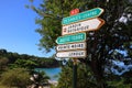 Guadeloupe directions sign Royalty Free Stock Photo