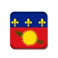 Guadeloupe flag button icon isolated on white background