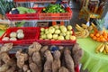 Guadeloupe fruit and vegetables local market Royalty Free Stock Photo