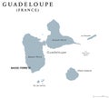 Guadeloupe political map