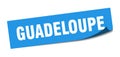Guadeloupe sticker. Guadeloupe square peeler sign.