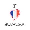 Guadeloupian flag patriotic t-shirt design.